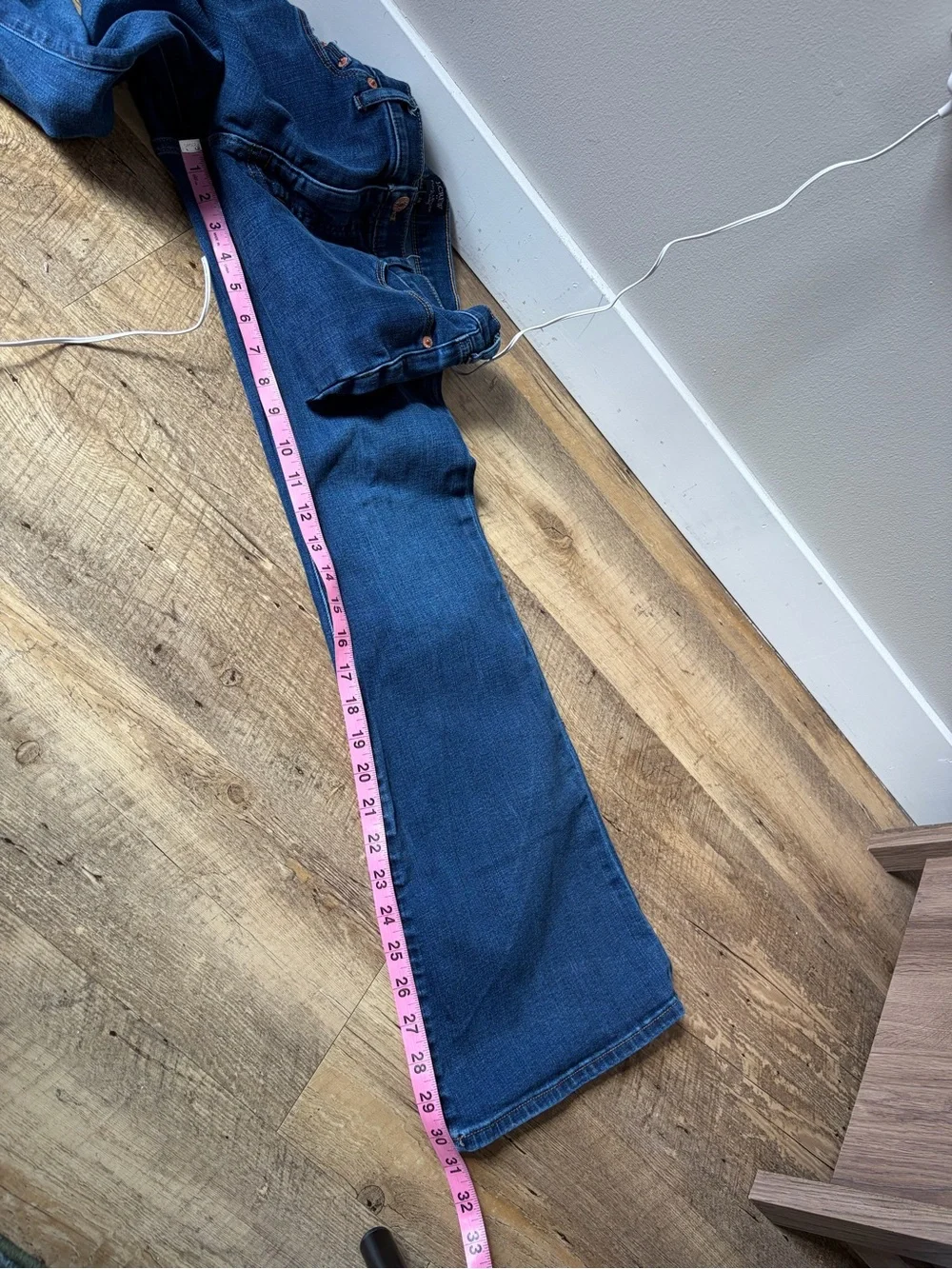 J. Crew Full Length Flare Jeans Stretch Denim Capsule Wardrobe Closet Staples